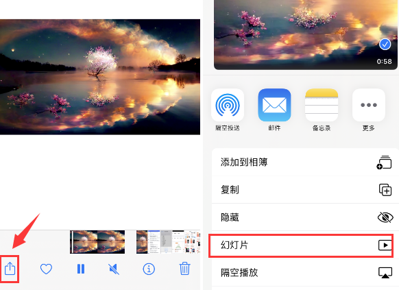 穆棱苹果14维修店分享iPhone14相册视频如何循环播放 